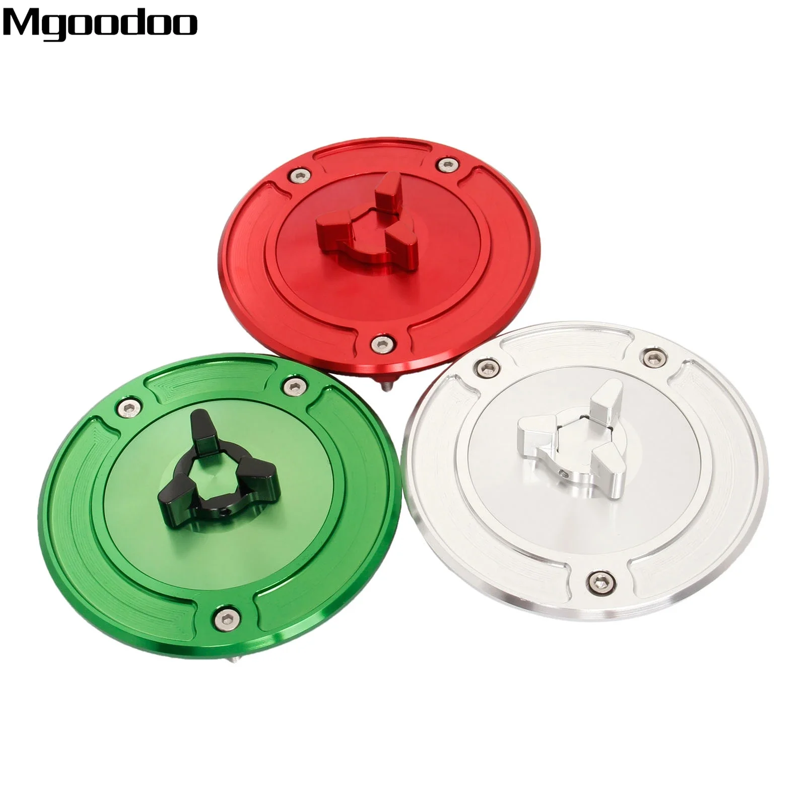 Mgoodoo CNC Aluminum Fuel Tank Gas Cap Cover For Kawasaki NINJA 500 ZX-6 ZX-7 ZX-11 ZXR-250 ZRX-1100 ZRX-1200 GPZ500/GPZ500S New