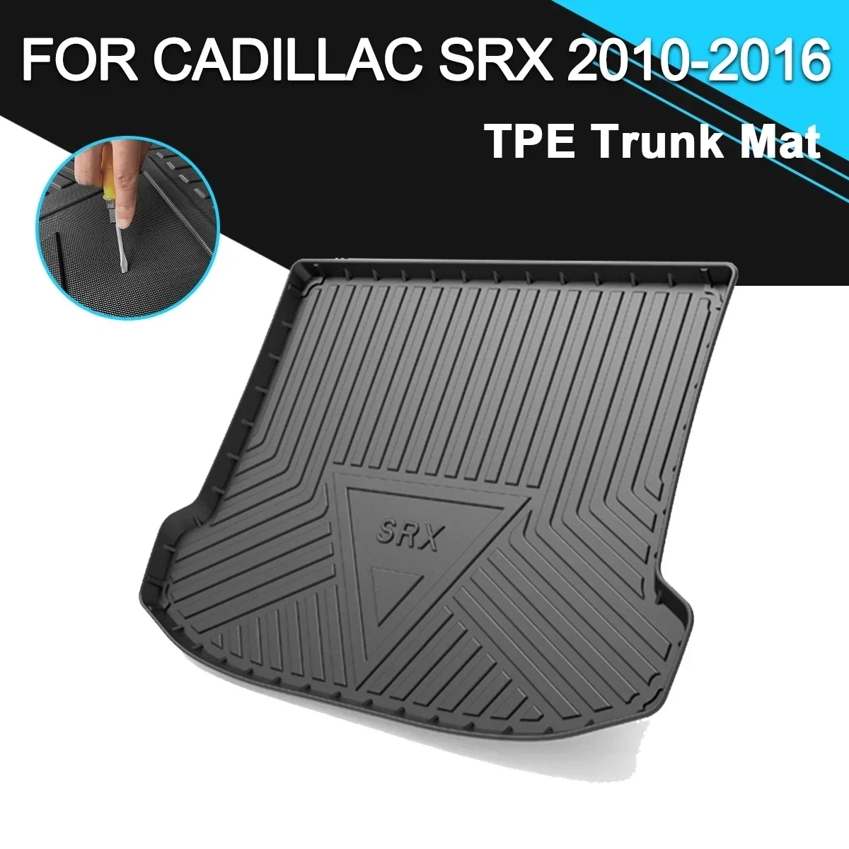 

Car Rear Trunk Cover Mat Non-Slip Waterproof Rubber TPE Cargo Liner Accessories For Cadillac SRX 2010-2016