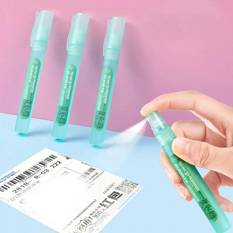 10ml Thermal Paper Correction Fluid Spray Courier Note Applicator Pen Fast Drying Privacy Eliminator Masker
