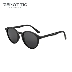 ZENOTTIC Retro Polarized Sunglasses Men Women Vintage Round Frame Rubber legs Sun Glasses UV400 Goggles Shades