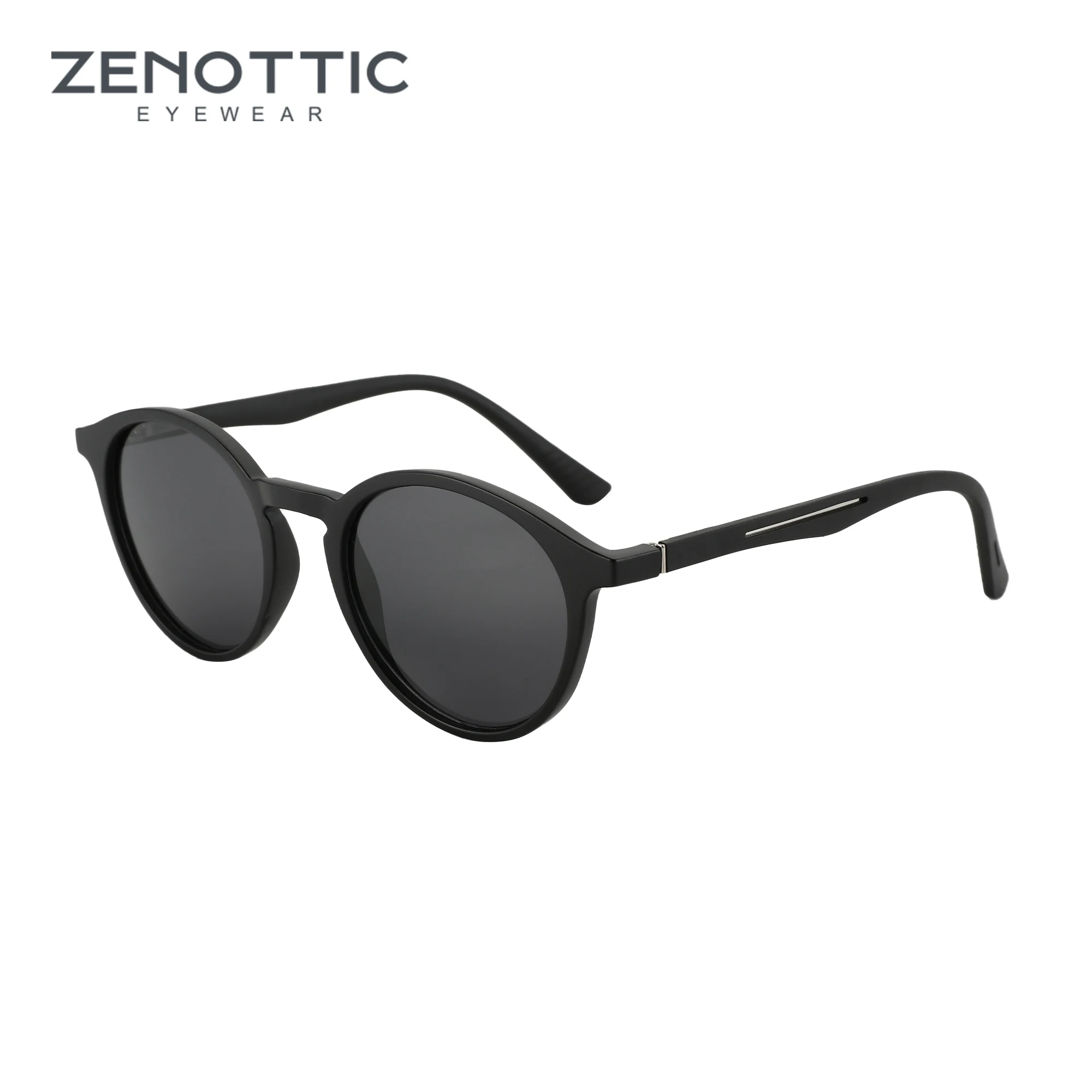 ZENOTTIC Retro spolaryzowane okulary mężczyźni kobiety Vintage okrągła ramka gumowe nogi okulary przeciwsłoneczne UV400 gogle odcienie
