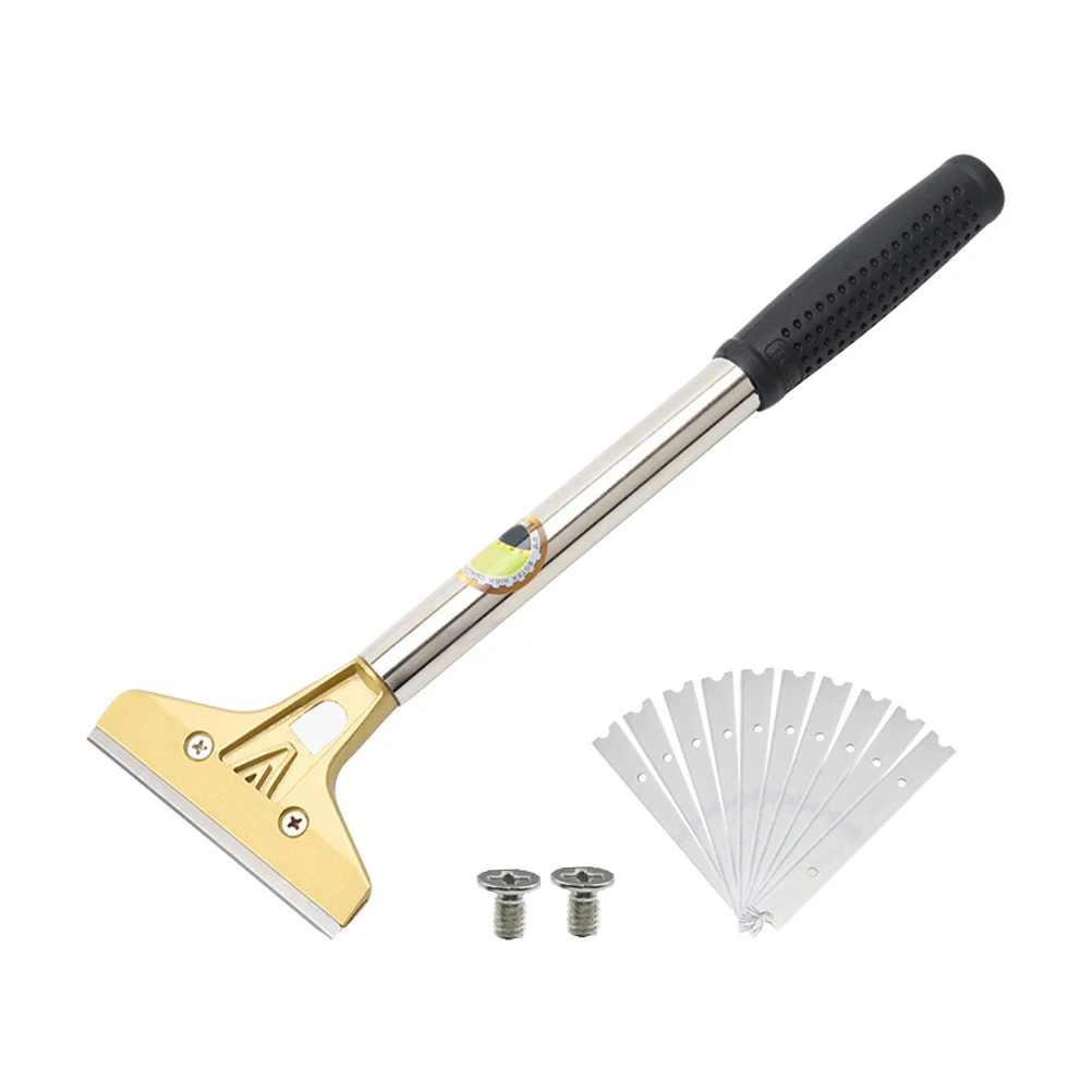 

Cleaning Scraper Aluminum Alloy Long Handle Spackle Tool Sticker Remover Glass Tile Paint Decal Label Adhesive Stain Door Window