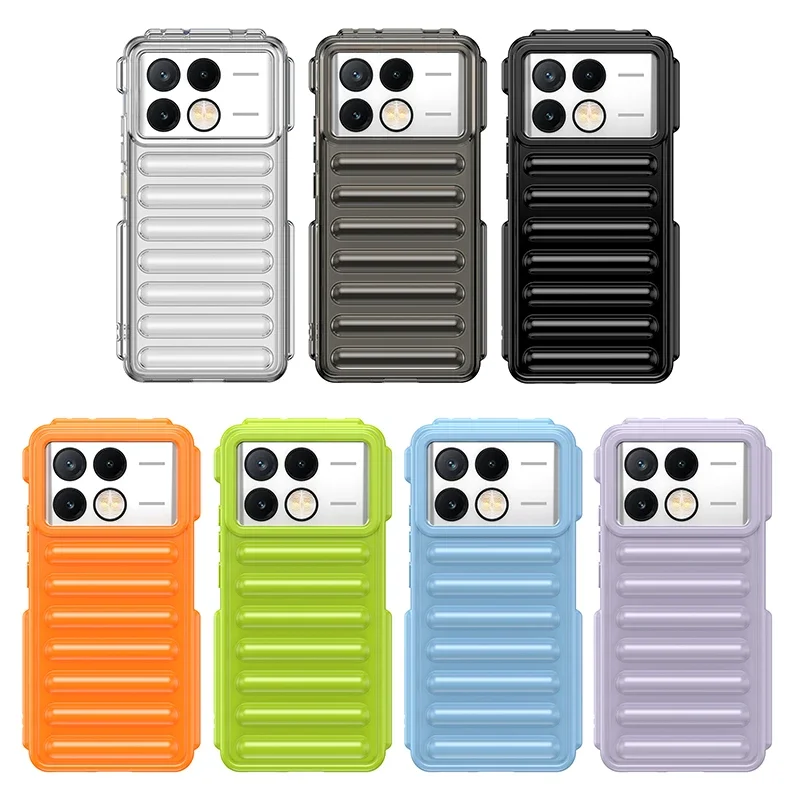 Solid color shock absorber capsule suitable for Xiaomi Redmi Note 13 Pro Plus Poco F6 M6 X6 C61 Pro 4G 5G phone case