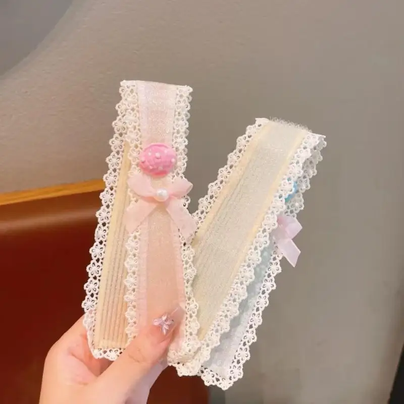 1 Stück Lolita-Stirnband für Kinder, Blumenmuster, breiter Rand, Sommer, Mädchen, Stirnfransen, Haarspange für Baby, Haarfixierer – Detail 10