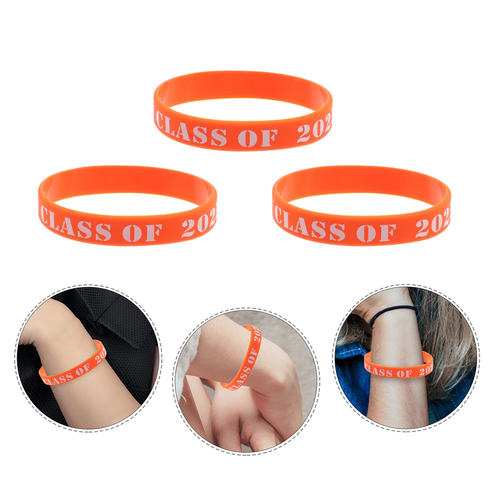 

10 Pcs Festival Wristband Graduation Party Wristbands Decorative Bracelets Silicone