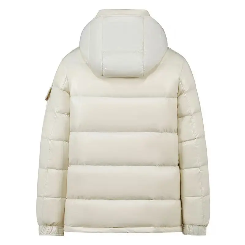 جديد لامعة الأبيض بطة أسفل سترة للرجال النساء زوجين سميكة أسفل سترات منفوخة شتاء دافئ أسفل معطف ملابس خارجية JK-134 #4