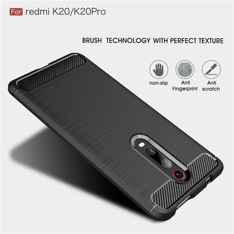 Wolfrule Case Xiaomi Mi 9T Cases Shockproof TPU Silicone Bumper Carbon Fiber Cover For Xiaomi Mi 9T Pro Cover For Xiaomi 9T Case