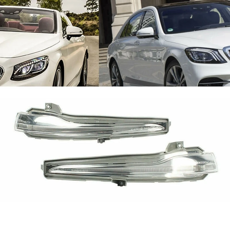 

1Pair Car LED Rearview Mirror Light Turn Signal Light Wing Lens Indicator For Mercedes-Benz W205 W222 W213 W253 X205