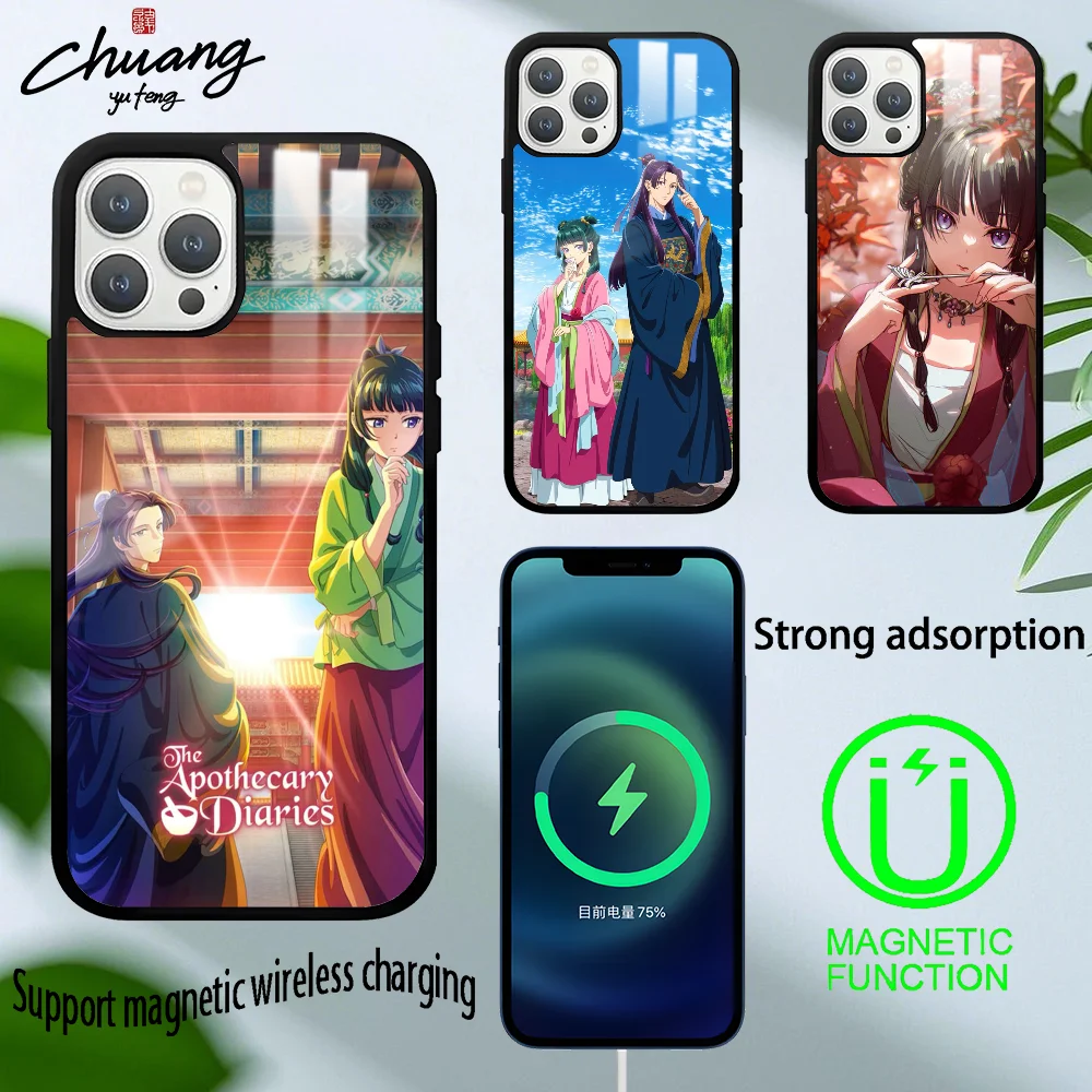 

The Apothecary Diaries Phone Case For 11 12 13 14 15 16Pro Max mini Plus strong magnetic attraction Phone Cover