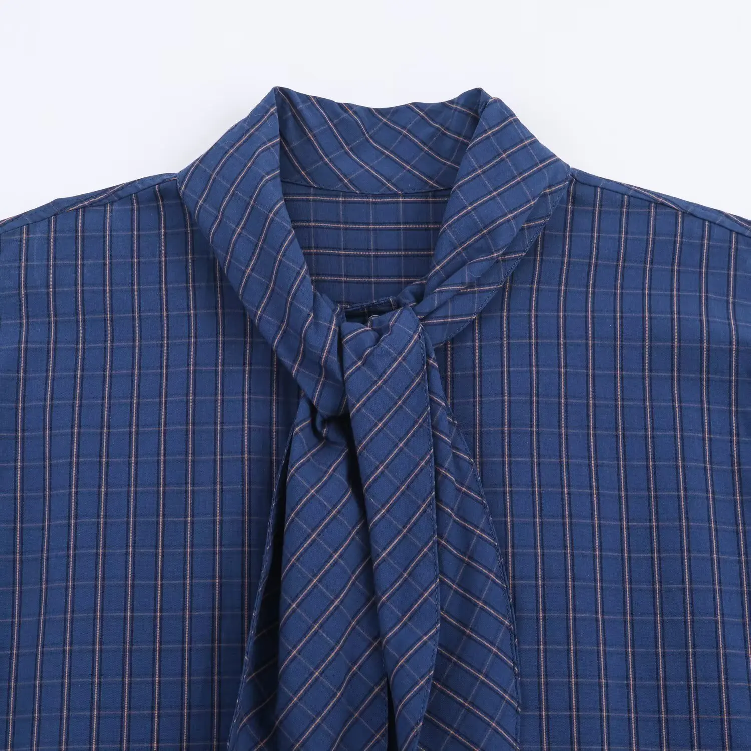 Женская свободная повседневная модная рубашка, осень-зима, свободный простой универсальный шарф, топ, двухцветная клетчатая блузка с длинными рукавами