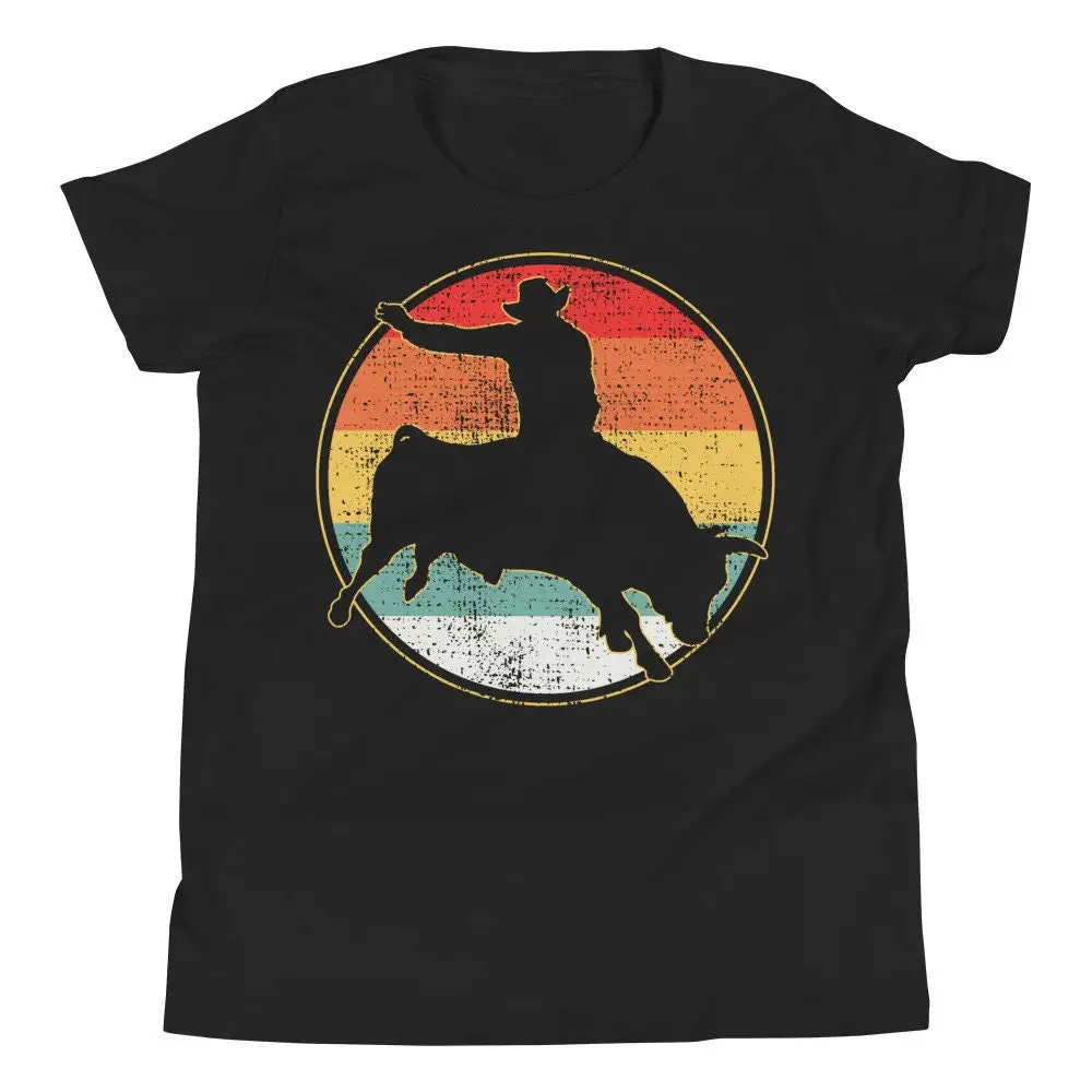 

Rodeo Cowboy Bull Riding T Shirt For Kids