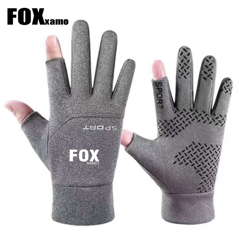 Foxxamo Outdoor Sports Ski Gloves Windproof Waterproof Fleece Cold-Proof Cycling Finger Touchscreen Non-Slip Motorcycle Gloves