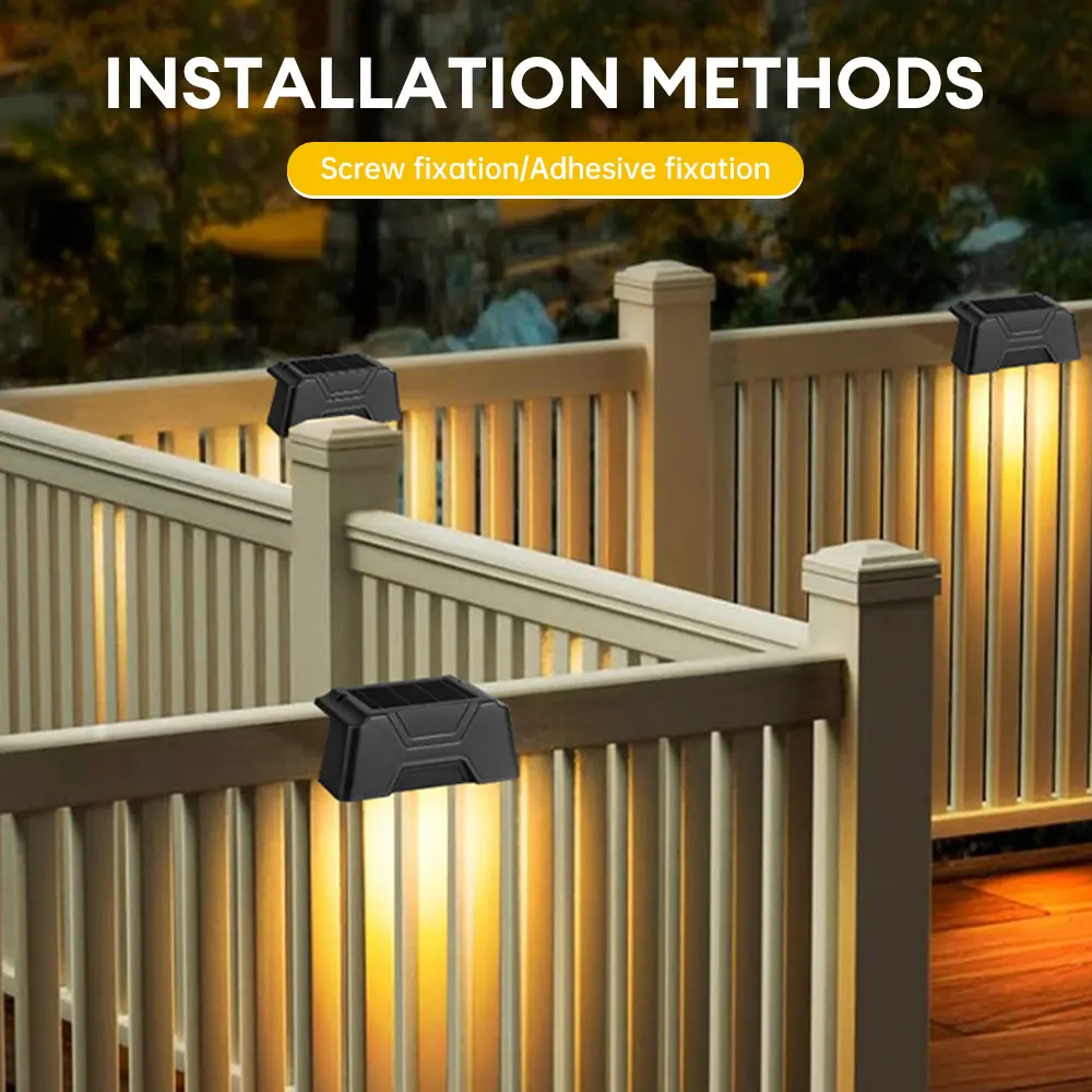 Outdoor Fence Solar Light Waterproof LED Lighting Intelligent Light Control Solar Wall Light for Balcony Street Garden Decor