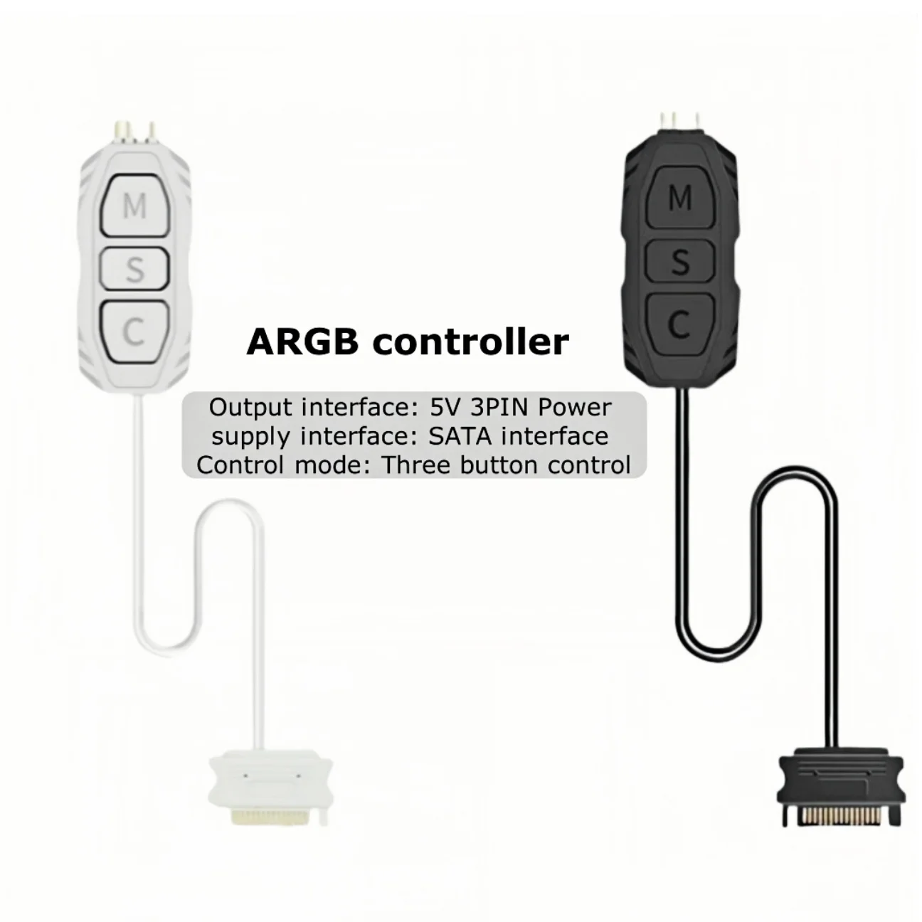 

CX FUTRUE Компьютерный вентилятор 5 В 3-контактный контроллер синхронизации освещения ARGB Мини-контроллер освещения (можно управлять изменением цвета)