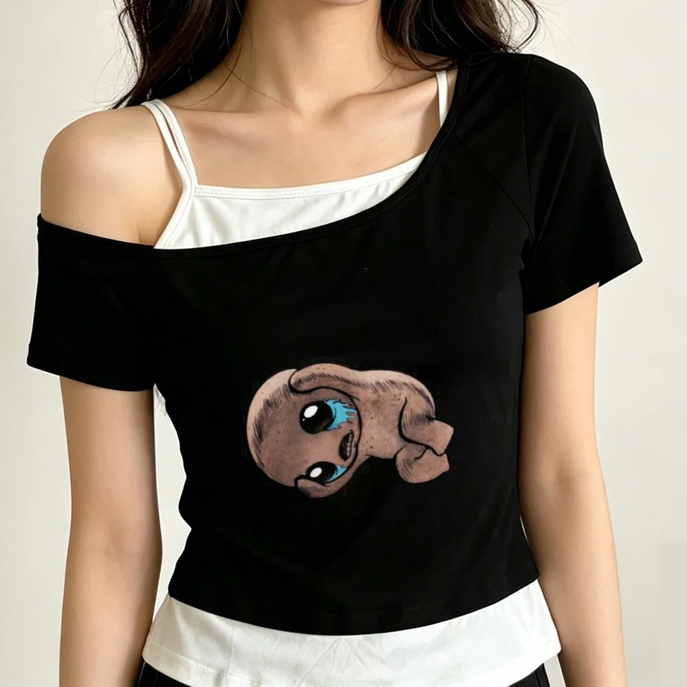 the Binding of Isaac crop top ladies manga korean fashion kawaii cheap graphic shirt japanese vintage cute funny streetwear