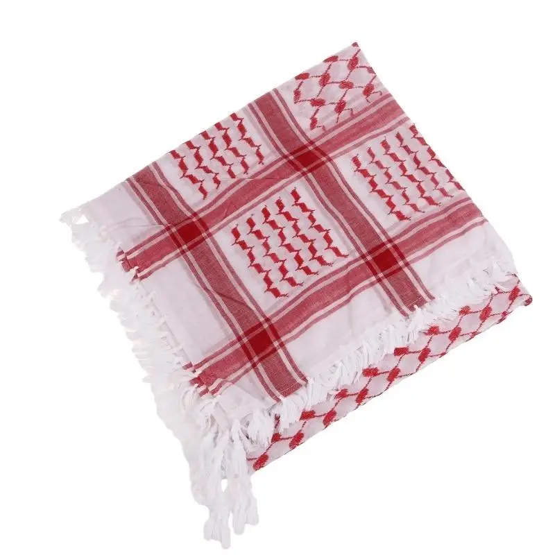 

652F Arab Jacquard Pattern Adult Religious Scarf Hiphop Keffiyeh Headscarf Adjustable Turban Multi-Purpose Headscarf