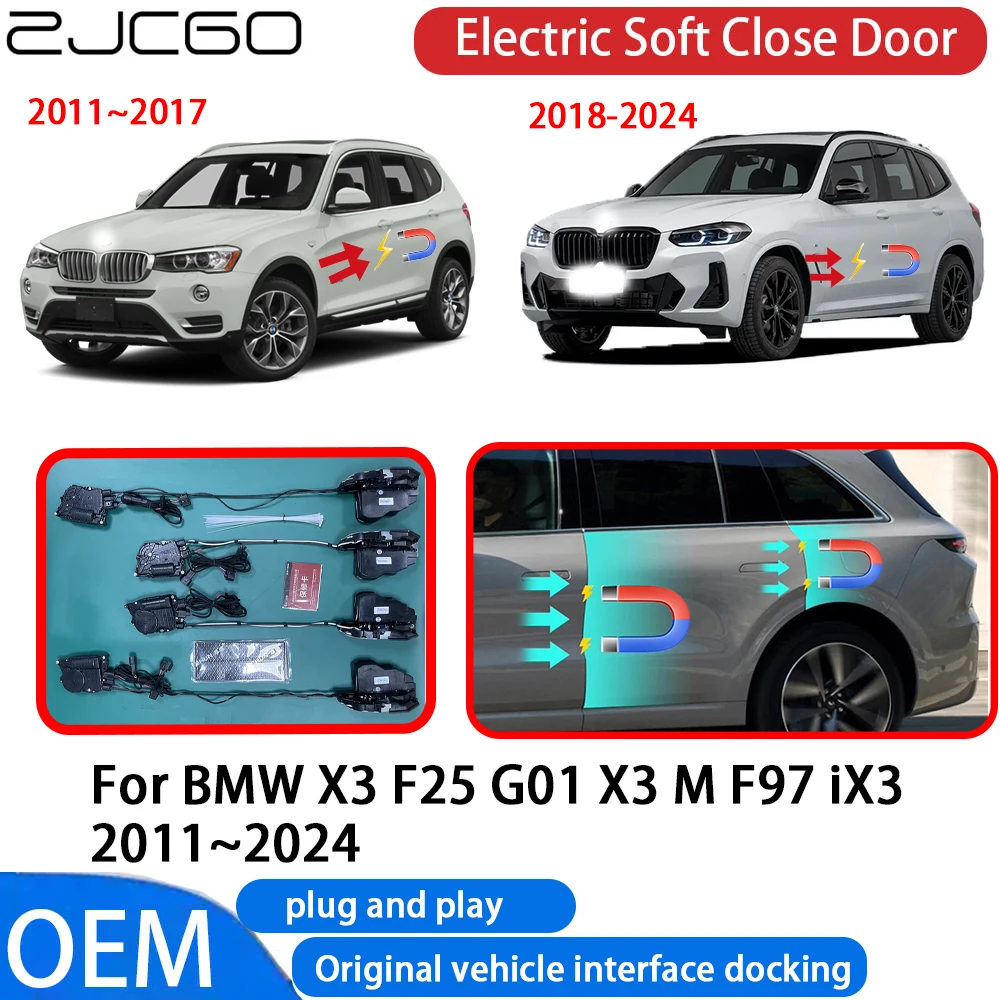 

for BMW X3 F25 G01 X3 M F97 iX3 2011-2024 Car Automatic Electric Soft Close Door Closer System OEM Plug and Play Comfort Closing