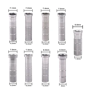 양궁 알루미늄 인서트, ID 6.0mm, 6.2mm, 7.6mm, 화살 샤프트, 활 화살 타겟, 연습 사격 사냥 액세서리, 50 개 