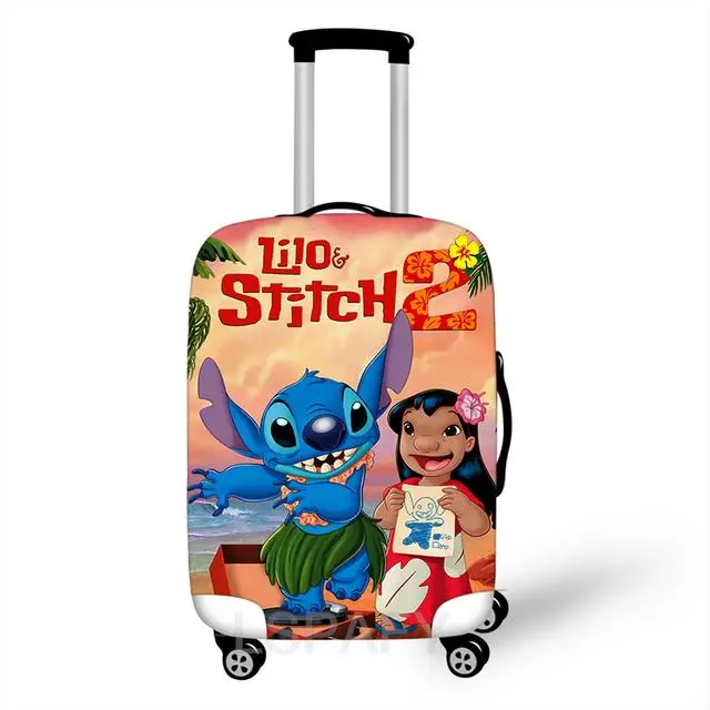 Disney-Fundas protectoras de Lilo Stitch para equipaje, protector grueso elástico para maleta, bolsa de polvo, funda de viaje de dibujos animados,