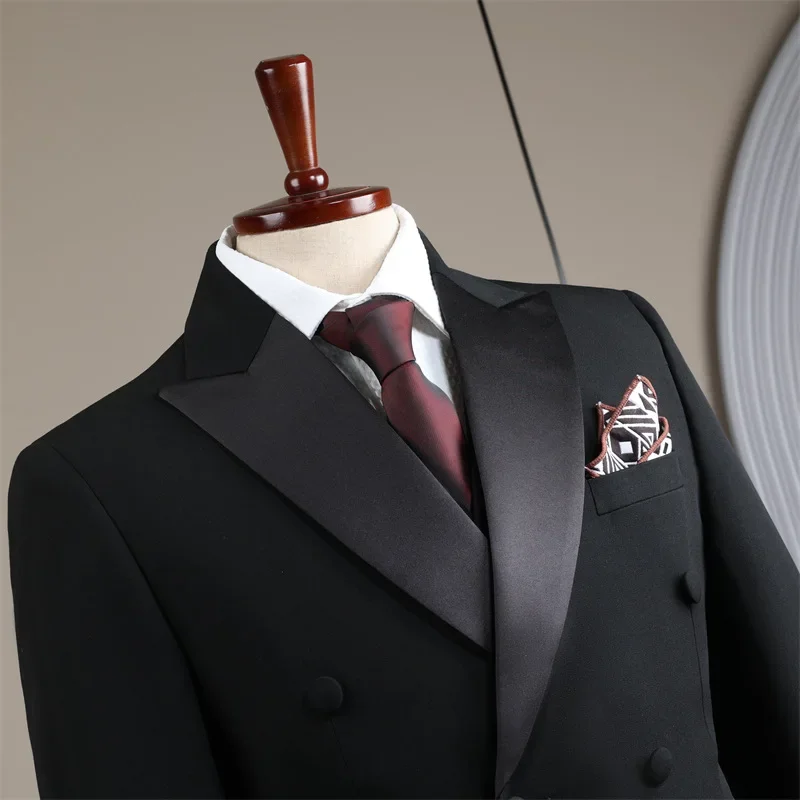 Terno personalizado para homens, vestido formal do negócio, terno do groomsmen, terno do casamento, (47)