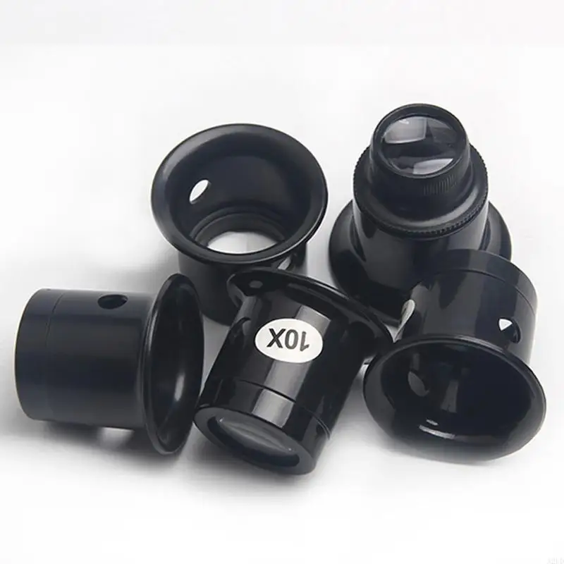 A2UD Jewellers Eye Loupe Loop แว่นขยายแว่นขยาย Monocular สำหรับผู้ทำนาฬิกาซ่อมแซมตา loupe เครื่องมือแก้ว 5 ประเภท