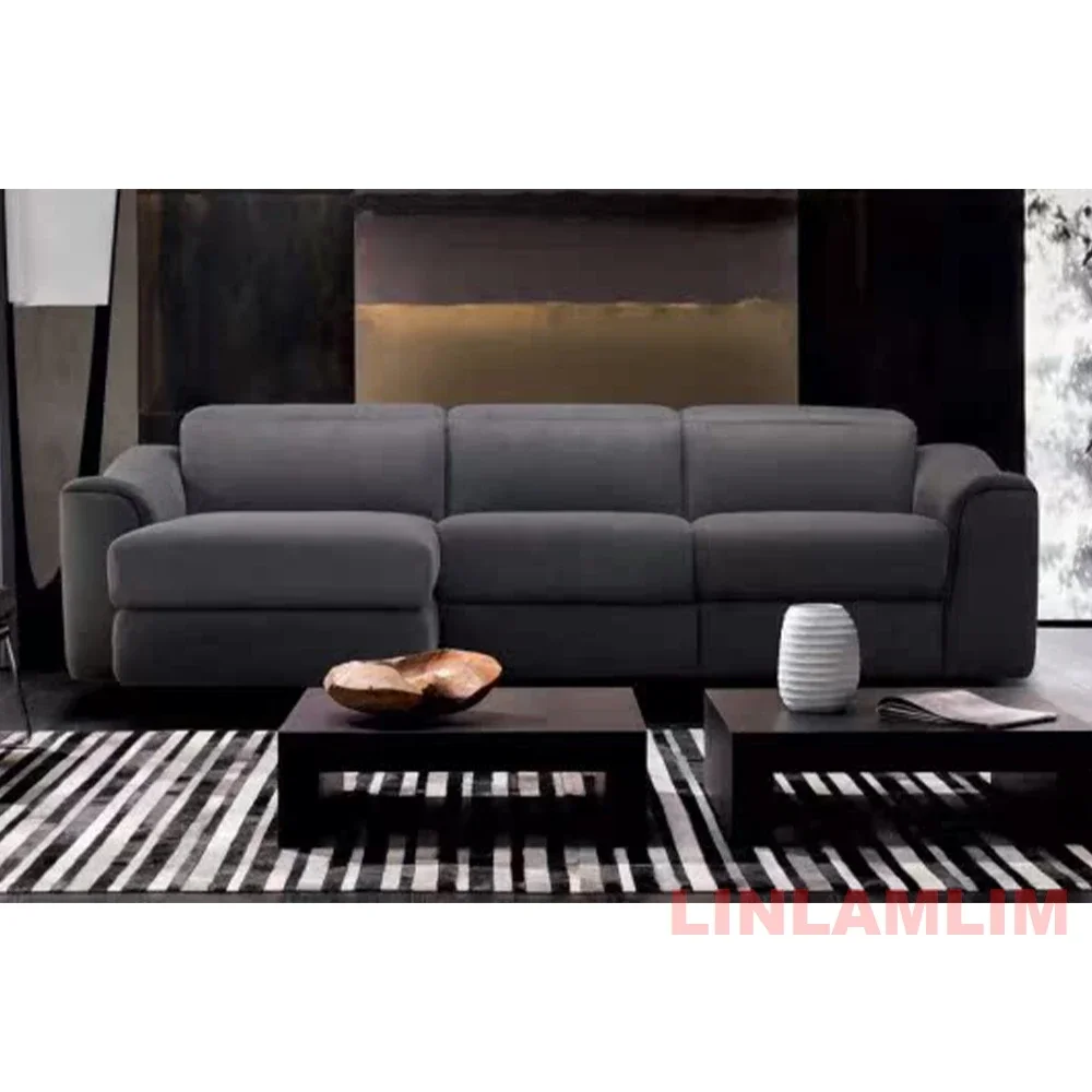 Modern Power Reclining Genuine Leather Sofa – Recliner Couch with Adjustable Headrests, Bluetooth Speakers, USB, Cup Holders view 6