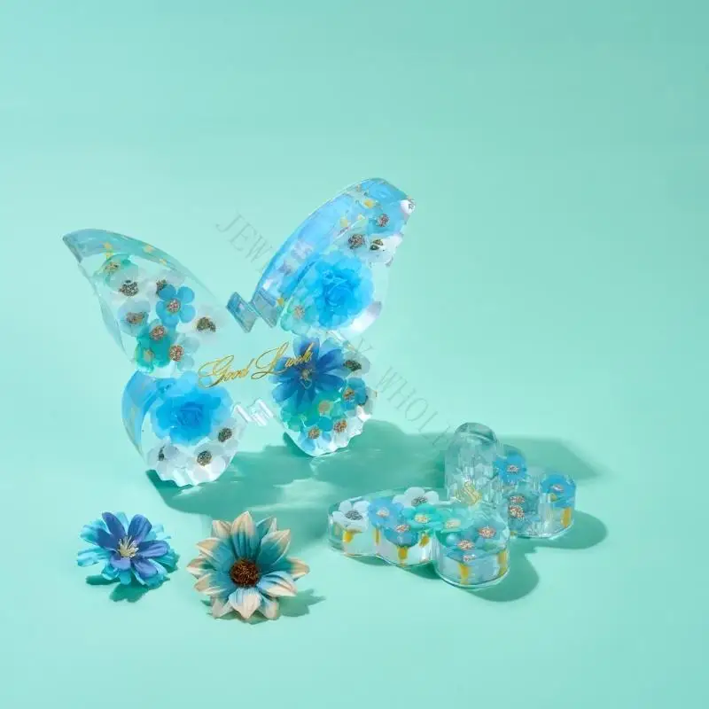 R7UF Creative Butterfly Resin Mold Large 20cm Silicone Template for Decorations