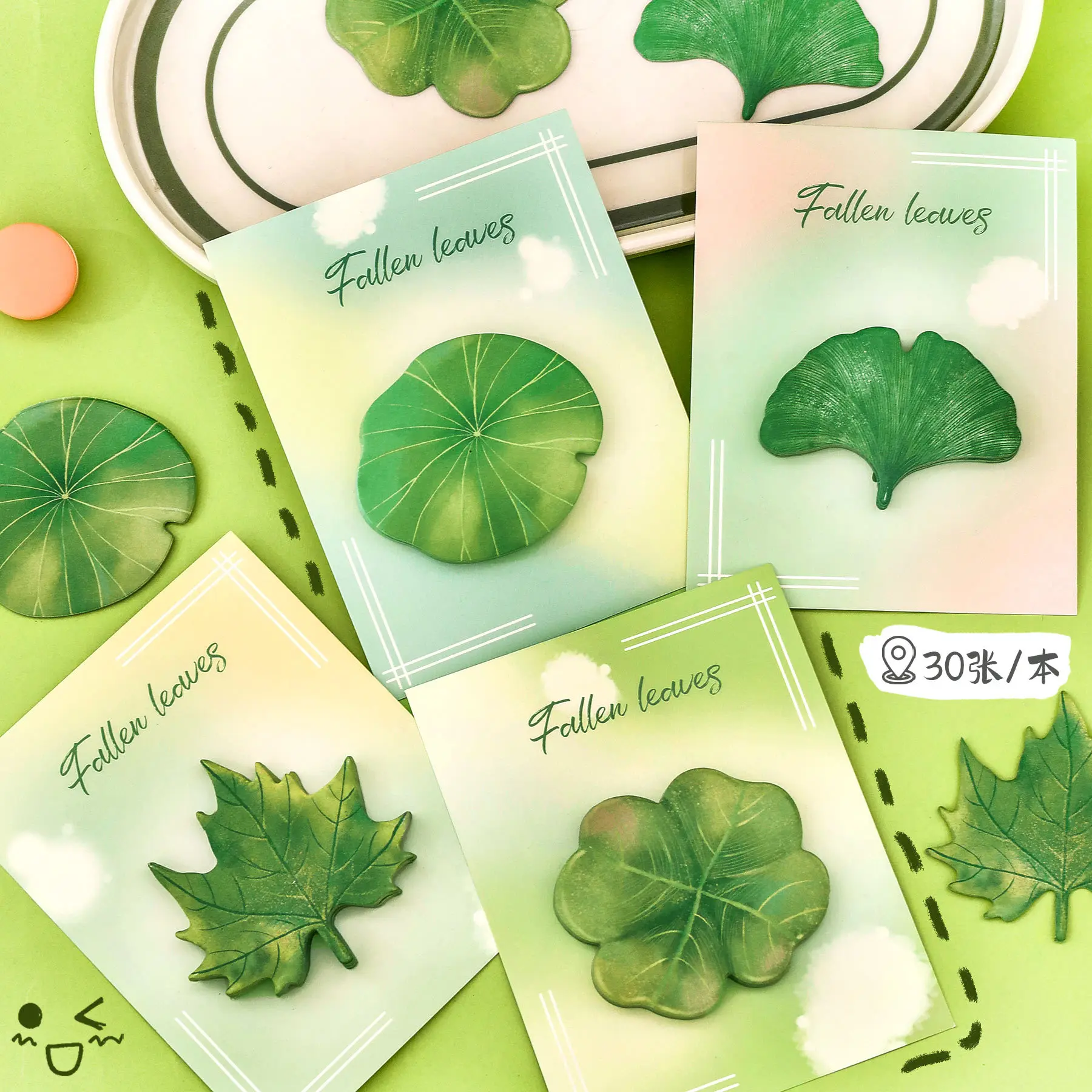 12 Pcs Leaf Notes Student High Value Maple Leaf Message Memo Pad Note Paper Cute Leaf N Times Sticky NoteBook