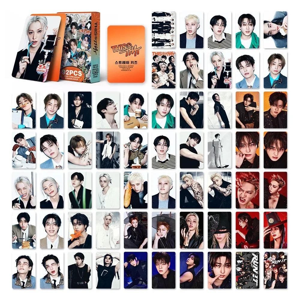 92 Stück Koreanische Hot Idol Neualbum "THIS&THAT" Hochwertige Lomo-Karten Felix BangChan HyunJin I.N Han Fans Sammelkarten – Detail 13