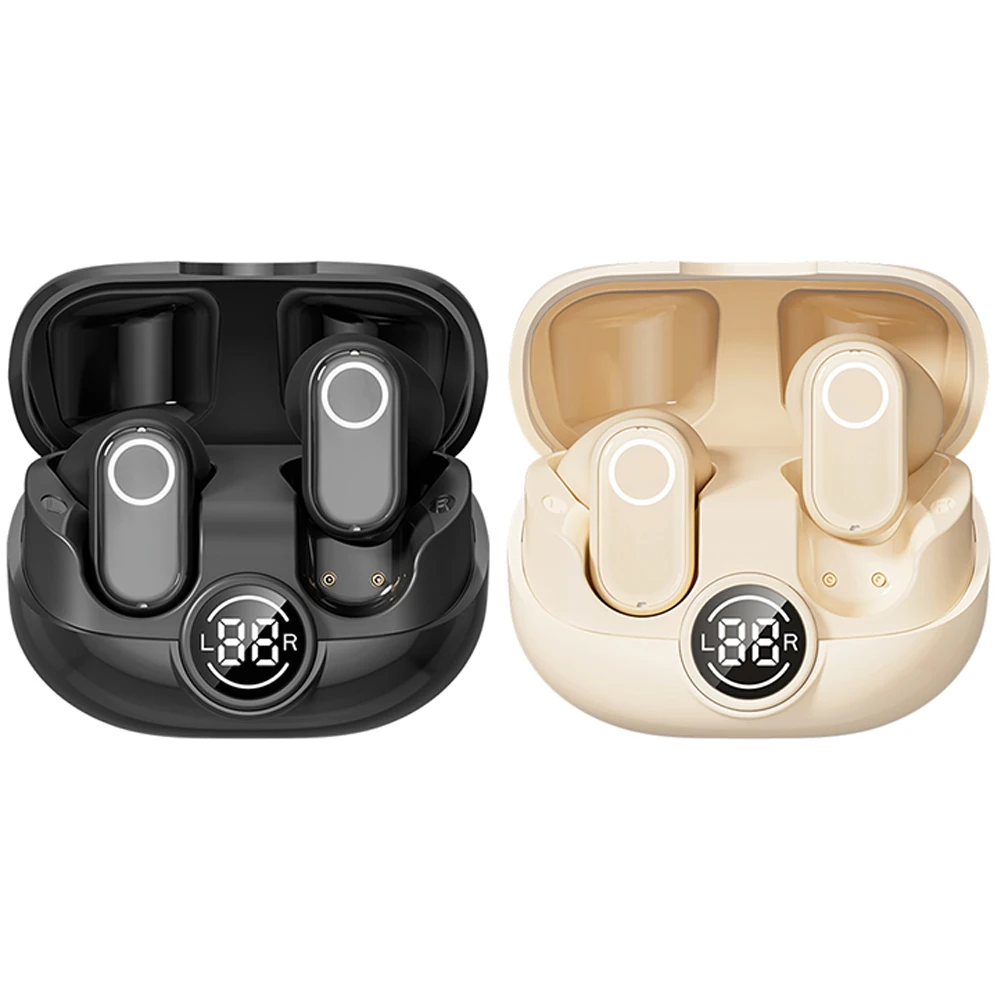 Беспроводные наушники со встроенным микрофоном BT 5.4, водонепроницаемые наушники-вкладыши с зарядным чехлом для спорта/тренировок/бега