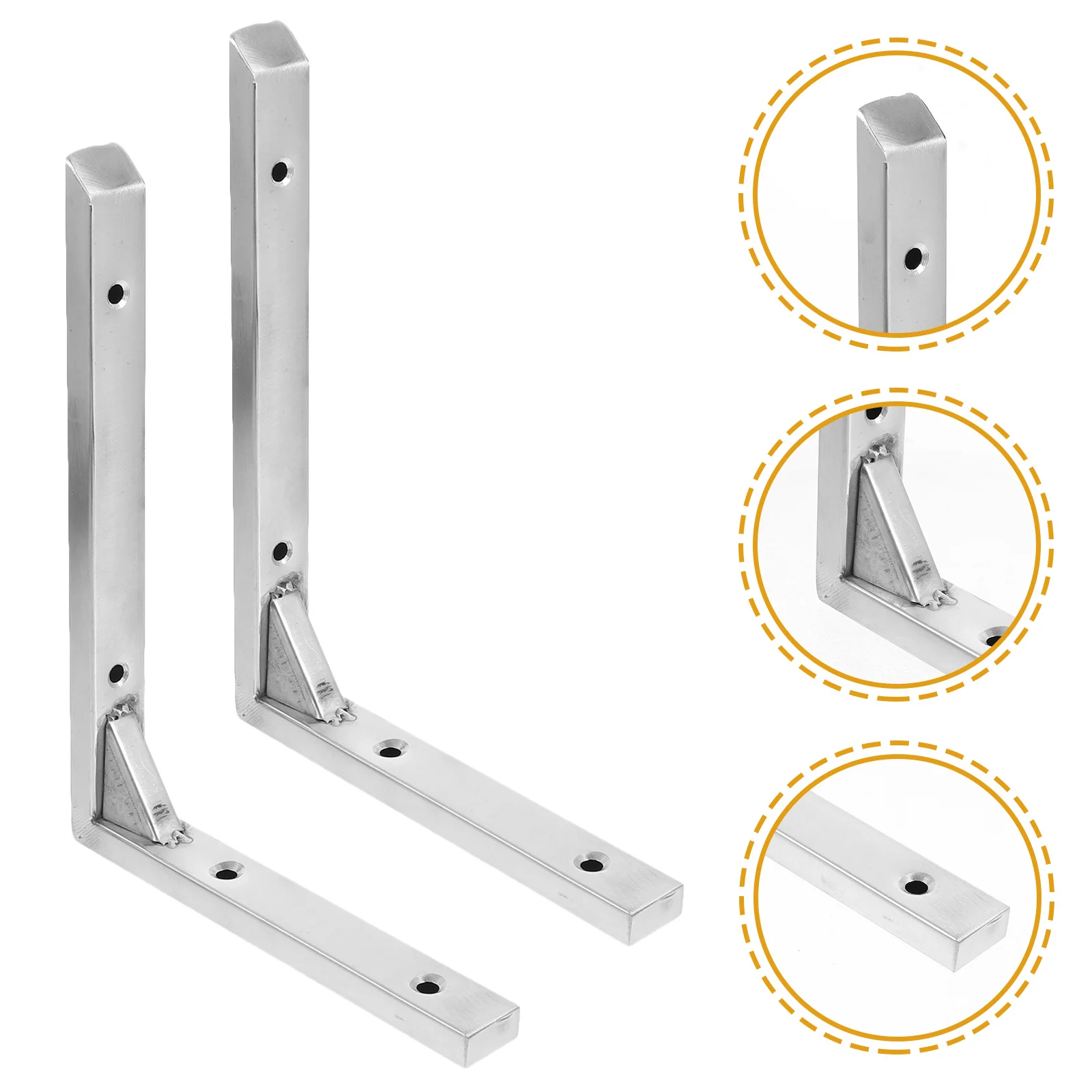 

Stainless Steel Shelf Bracket Wall Support Brackets Accessories Wall-mounted Shelves Holder