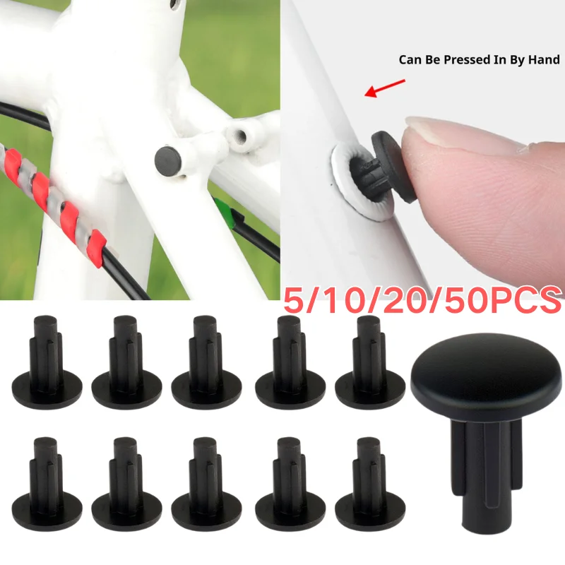5/10/20/50PCS Bike Frame Dust Plug Waterproof Plastic Hole Cover Cap Cycling Frame Tube Stopper Bicycle Maintenance Spare Parts