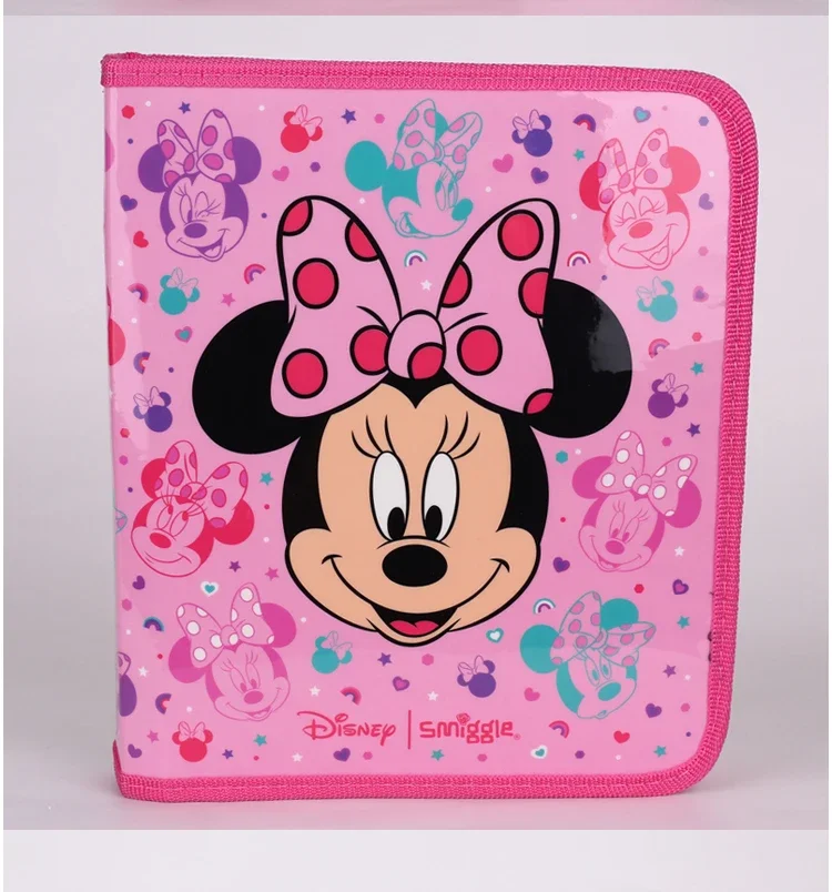 Disney Smiggle Minnie Bag Plecak w kształcie różu Szkoła podstawowa Torba na ramię dla dzieci Zestaw artykułów piśmienniczych Zestaw kubków na wodę