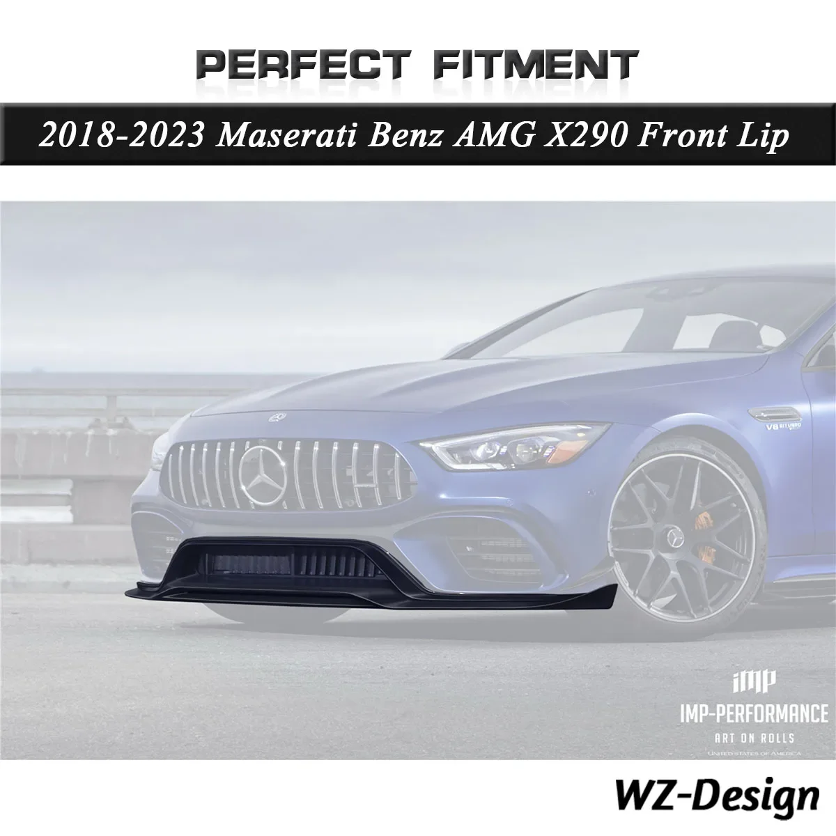 

Car-Styling Accessories Carbon Fiber CF Style IMP Front Lip Fit For 2018-2023 AMG X290