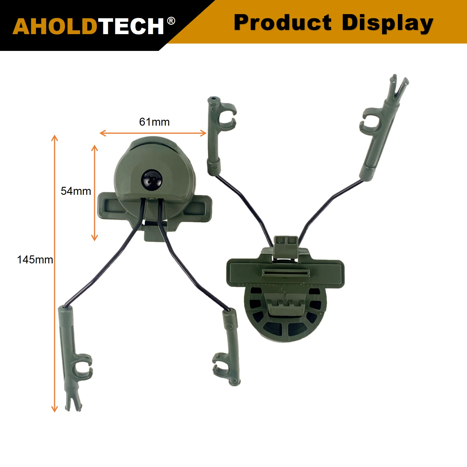 AHOLDTECH-M-LOK Rail Capacete Suporte Adaptador, Tactical Headset Holder, Cancelamento De Ruído Headphone, COMTAC I II Series