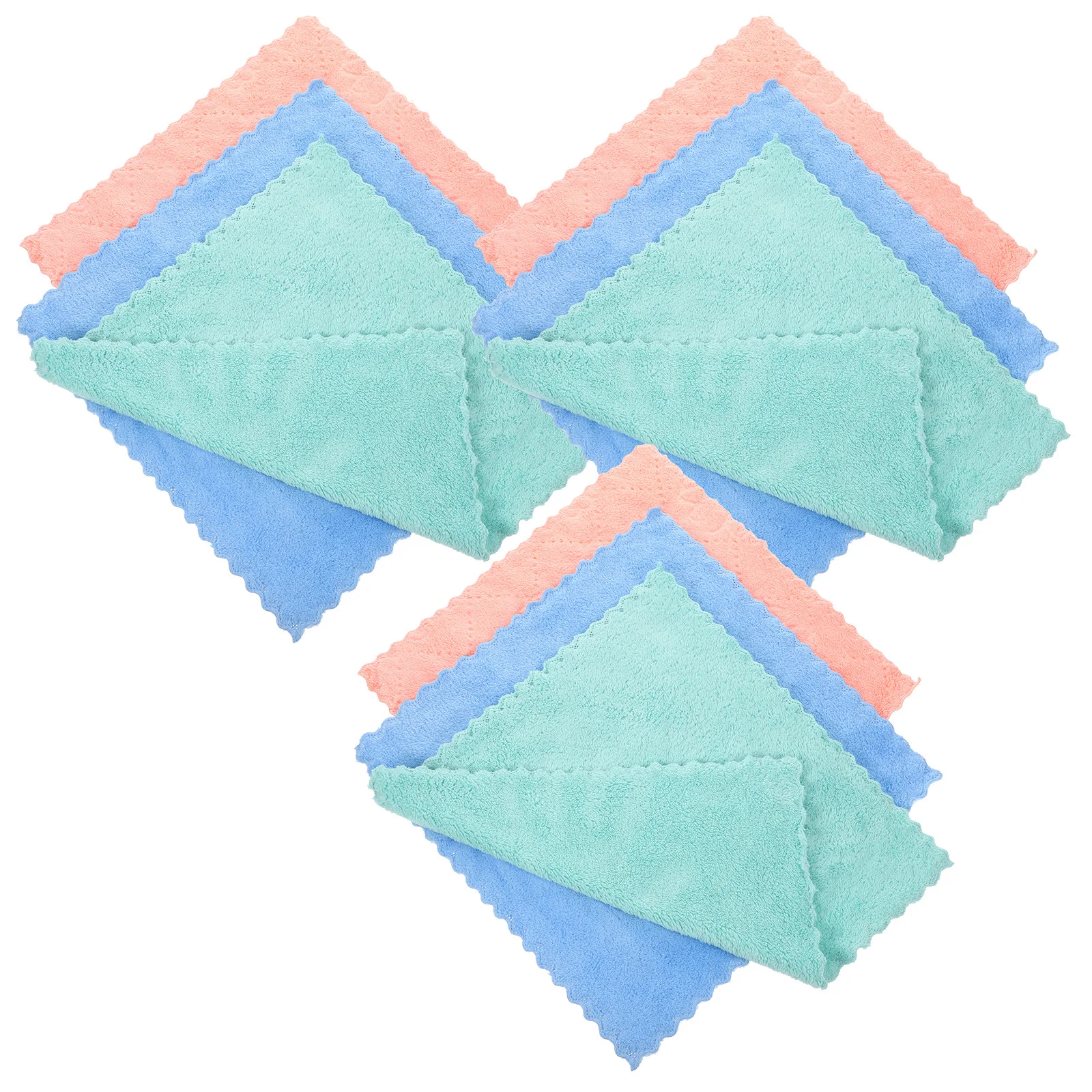 10Pcs Coral Fleece Facial Towel Makeup Remover Cloth Soft Highly Absorbent Washcloth for Face Cleaning Facial Towel