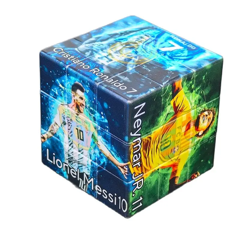 3x3x3 Cubo 3D Printing Soccer Players 3x3  Magic Speed Cube Tornado Puzzle Fidget Toys Children's Gifts