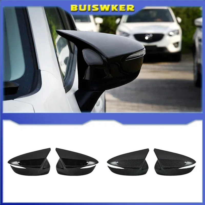 

For Mazda CX-3 CX-4 CX-5 CX3 CX4 CX5 2015+ Car Styling 1 Pair Rearview Mirror Cover Cap Mirror Housing Cover Rearview Caps