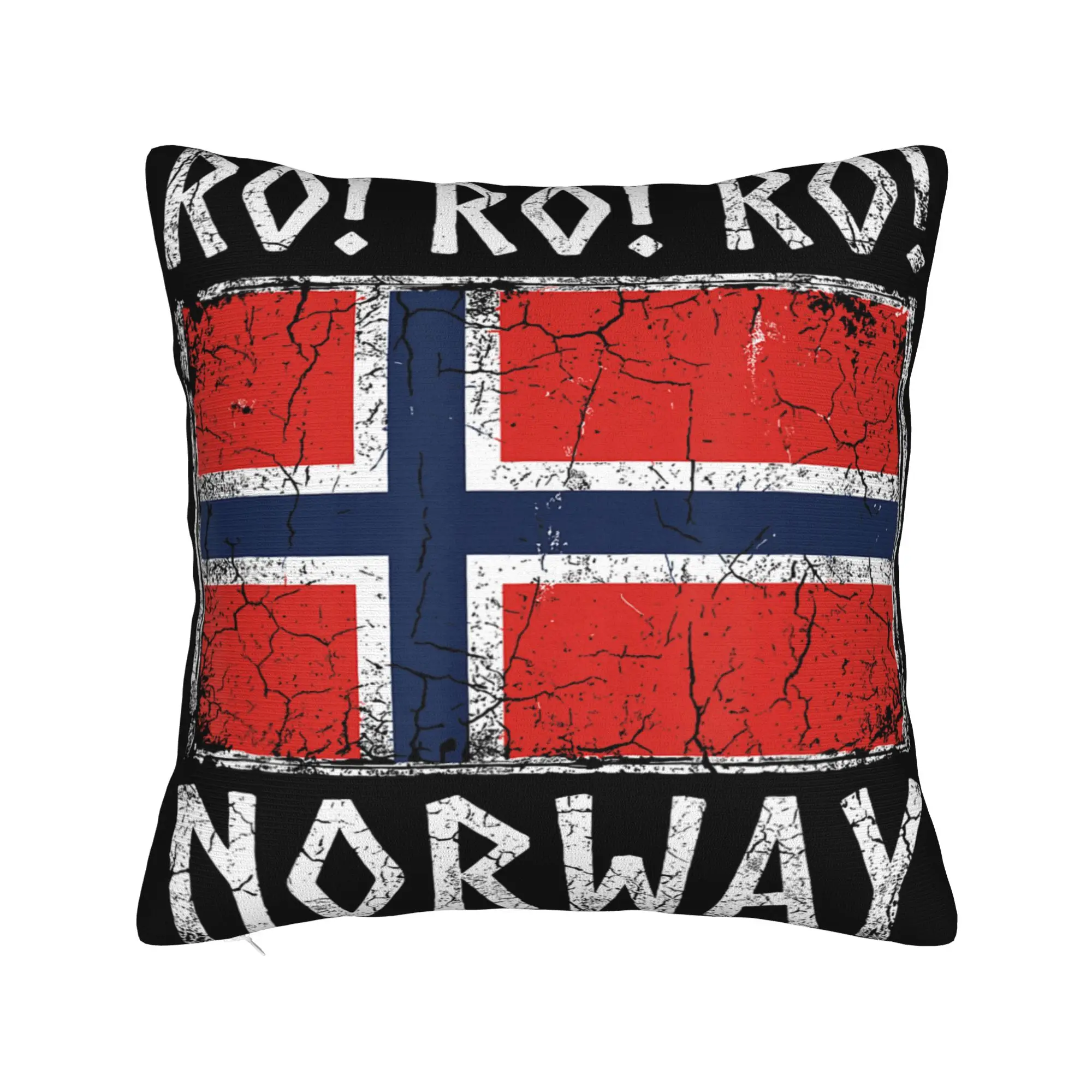 Row Norwegian Vikinges Norway Flag Culture Row Country Pillow Case Pillow Cover Cushion Cover For Sofa Couch Bed Living Room