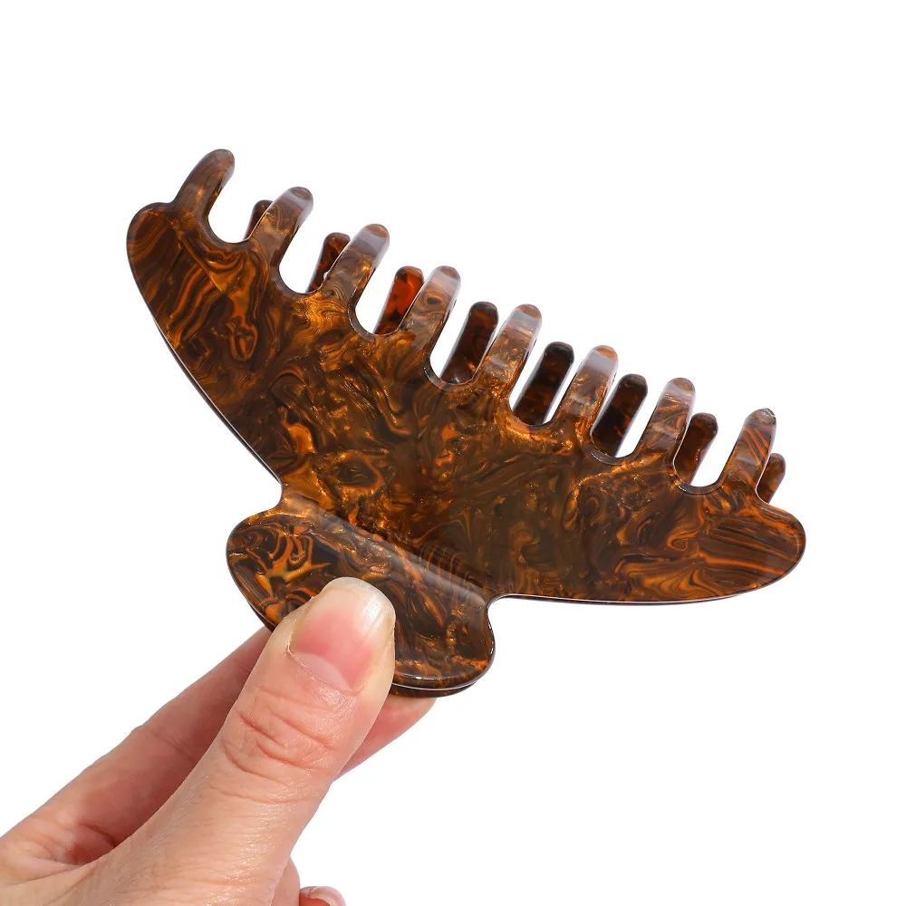 1 قطعة/3 قطعة مشابك شعر على شكل صدفة سلحفاة من الأسيتات 3 عبوات |   عقد قوي للشعر السميك/الناعم |   مقاطع الفك غير القابلة للانزلاق على الطراز الفرنسي القديم