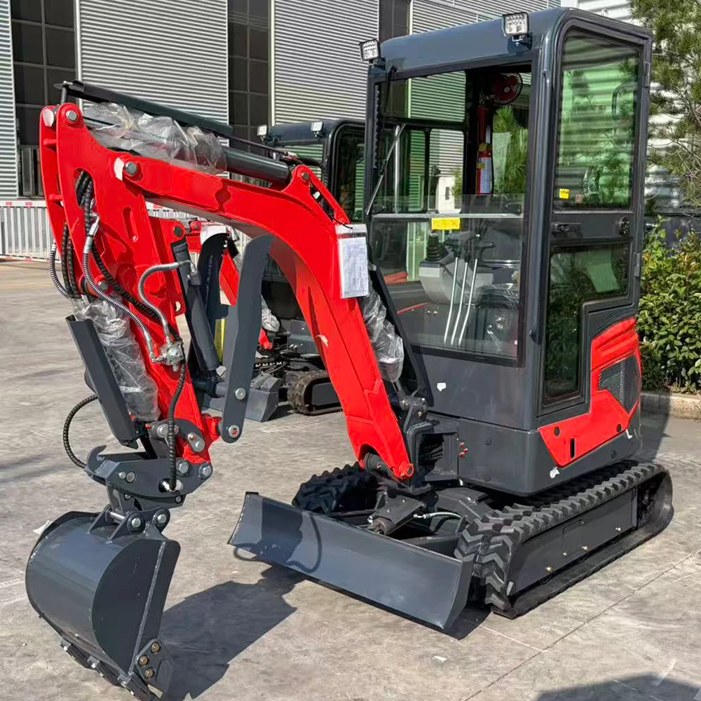 Durable 2 Ton Crawler Excavator Mini Digger Customized Hydraulic Earthmoving Compact Machine CE EPA for Construction