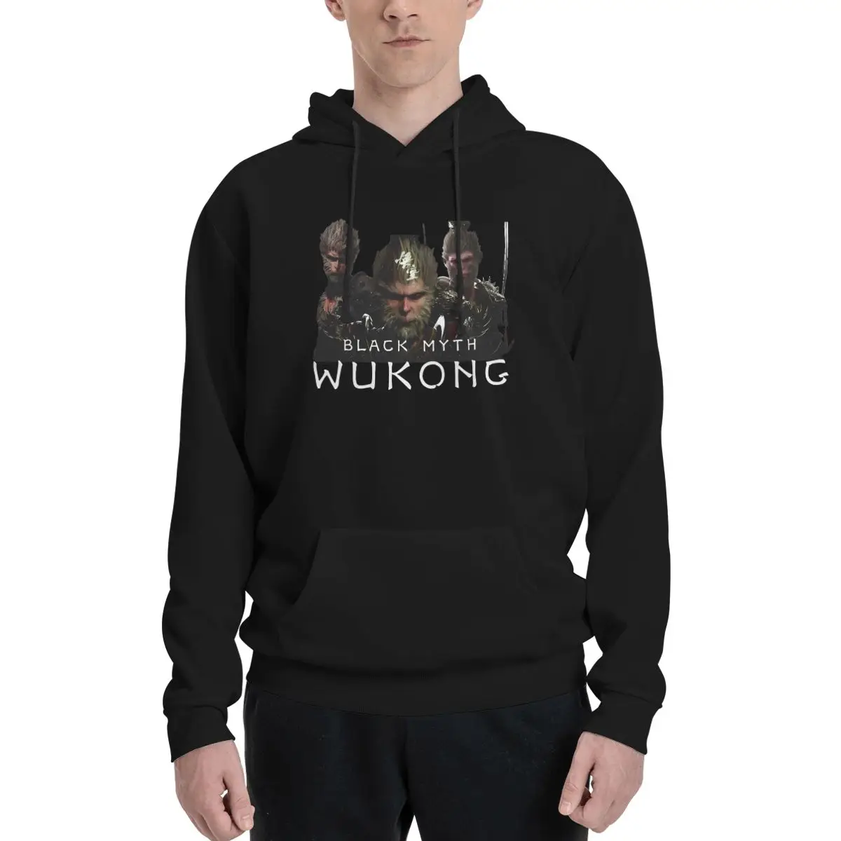 Black Myth Wukong Hoodie Men Women Sweatshirt Graphic Print Kanga Pocket Hoodies Stylish Hoodie Pullover Long Sleeve Shirts