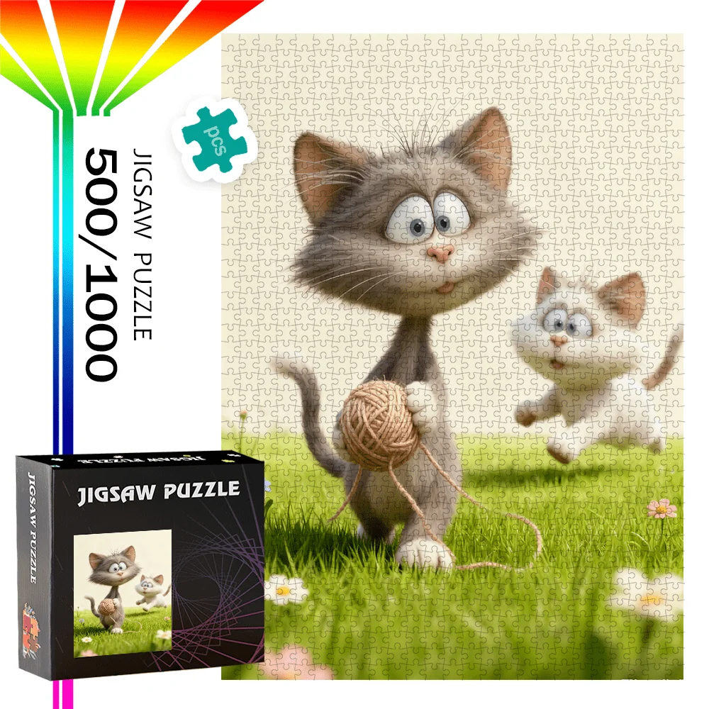 

500pcs/1000pcs High-Quality Jigsaw Puzzle | Portable Cardboard Puzzle for Birthday, Halloween, Christmas, Thanksgiving, Easter