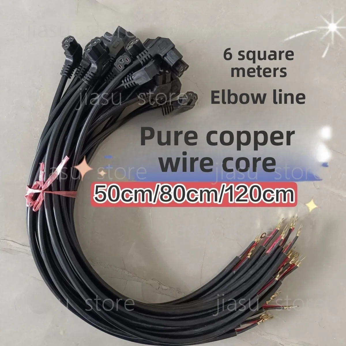 Electric Vehicle 6mm² Battery Charging Cable, Elbow 3-pin Plug Universal E-scooter Replacement Wire