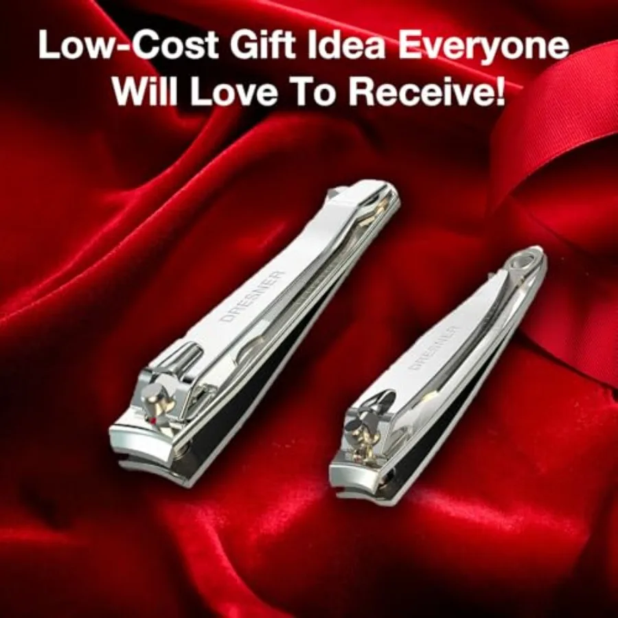 Conjunto de cortador de unhas de aço inoxidável, 2 peças, profissional, cortador de unhas e pés, ampla, fácil, alavanca de imprensa, aparador de unhas com swi