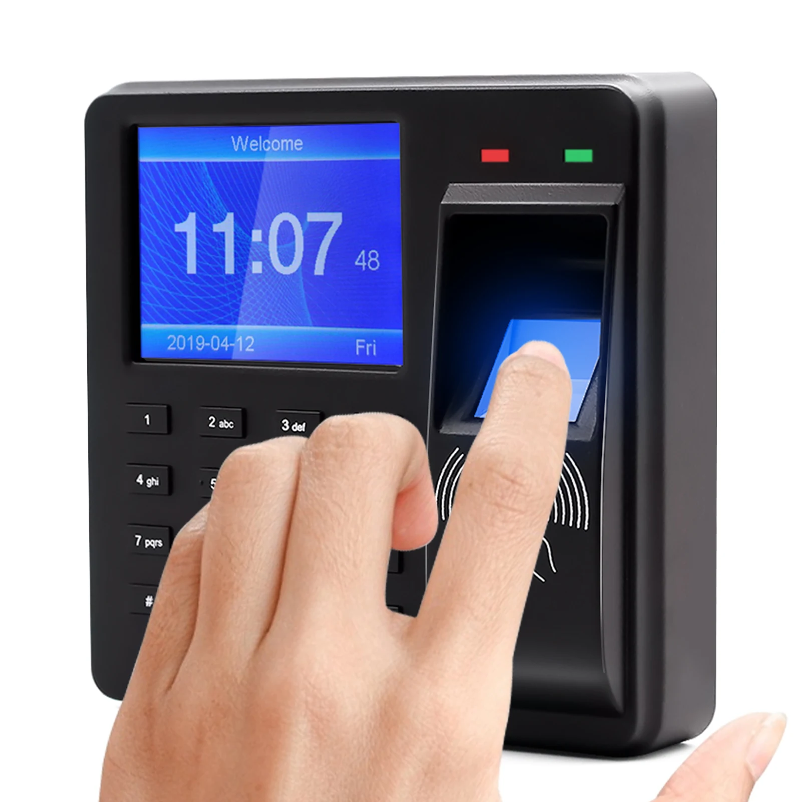 Time Attendance Machine Fingerprint/Password/ID Card Recognition 2.4 Inch Display Screen Employee Checking-in Multi-language