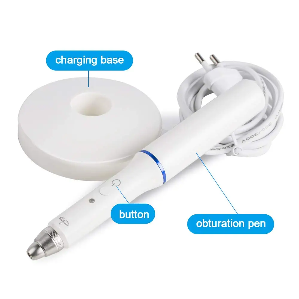 Dental Cordless Wireless Gutta Percha Obturation System Endo Heated Pen 2Tips Wireless for Root Canal Filling Obturation filling