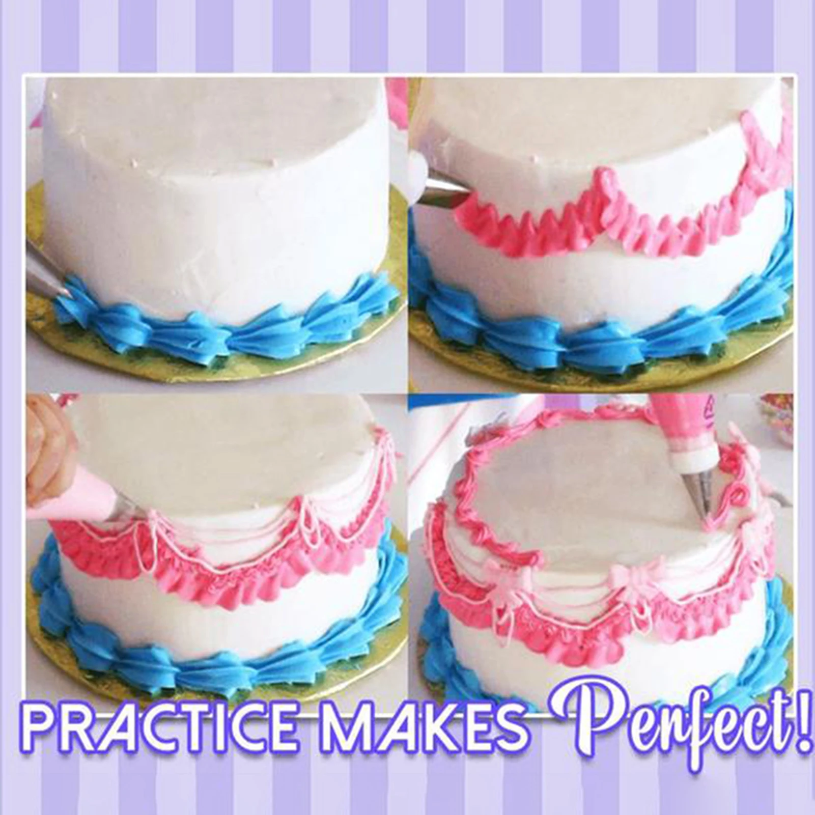 Cake Pastry Beginner Practice Paper Icing Piping Nozzles Practice Drawings Paper Gift for Friends Family Members