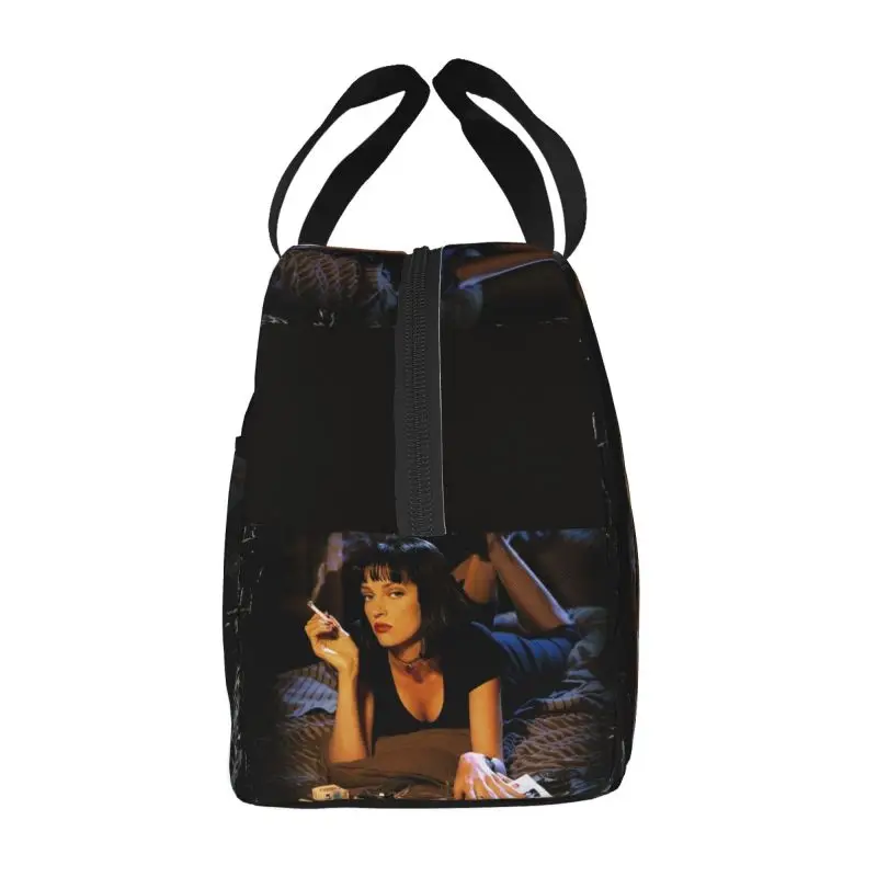 Quentin Tarantino Movie Pulp Fiction Lunch Bag Reusable Cooler Thermal Insulated Lunch Box for Women Kids School Food Bento Box