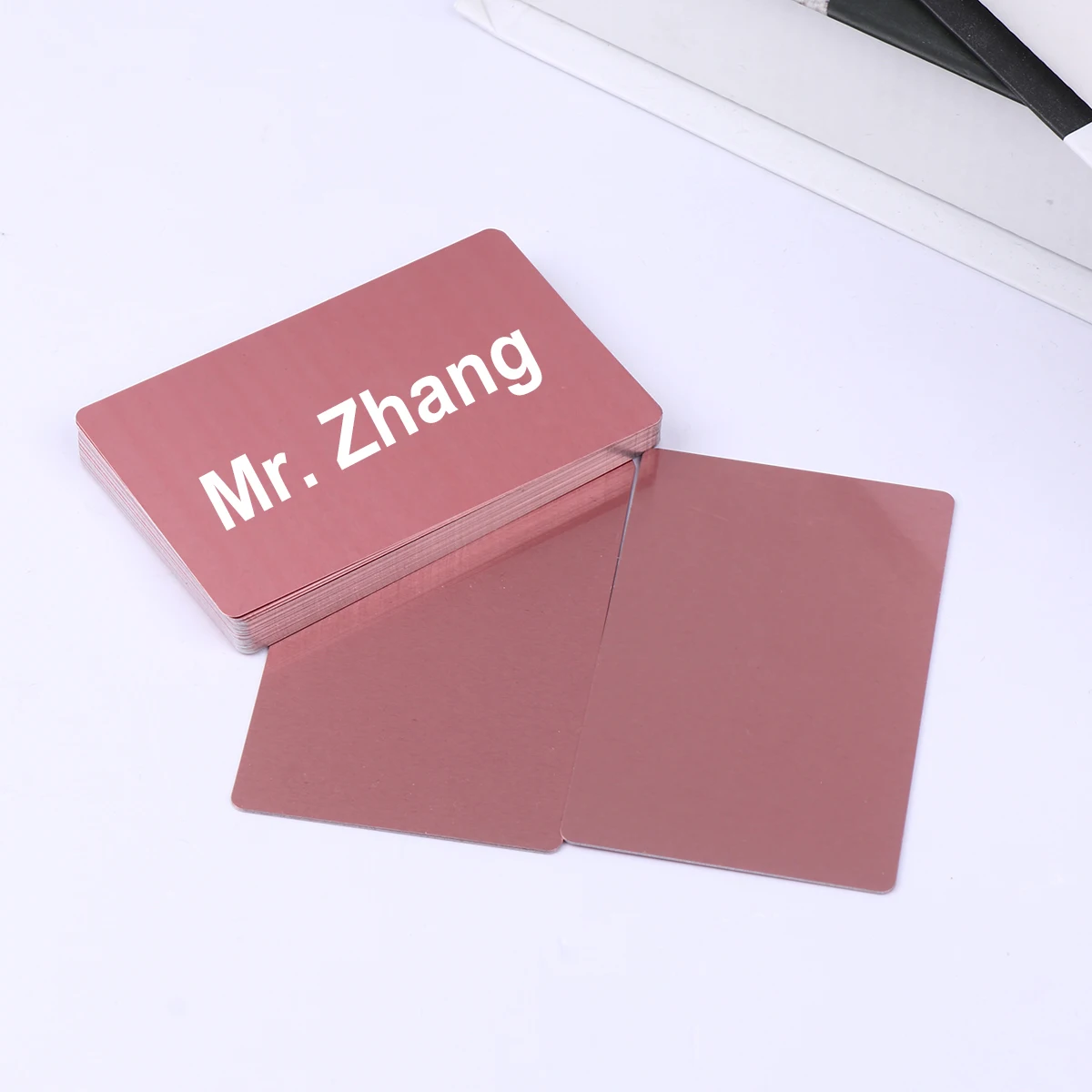

50 pcs Engraved Business Cards 0.2Mm Thin Anodized Aluminum Diy Name Card For Cnc Machine Blank Credit Card Customizable